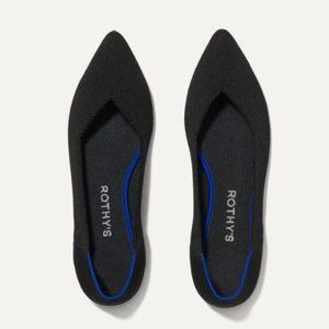 Rothys Pointed Black Flats Size 7